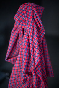 Handwoven Cotton Check - Blackberry Jam