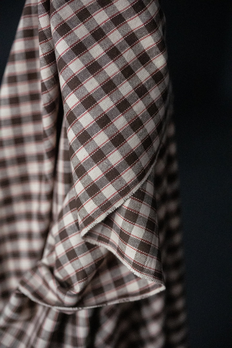 Handwoven Cotton - Café  Gingham