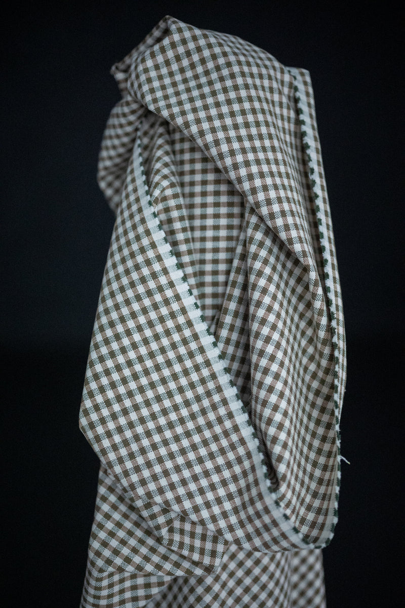 Heavy Recycled Cotton - Biscuit Gingham