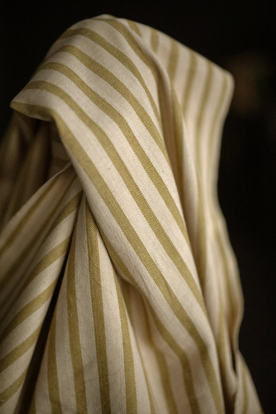 Handwoven Cotton Stripe - Verbena Lemon