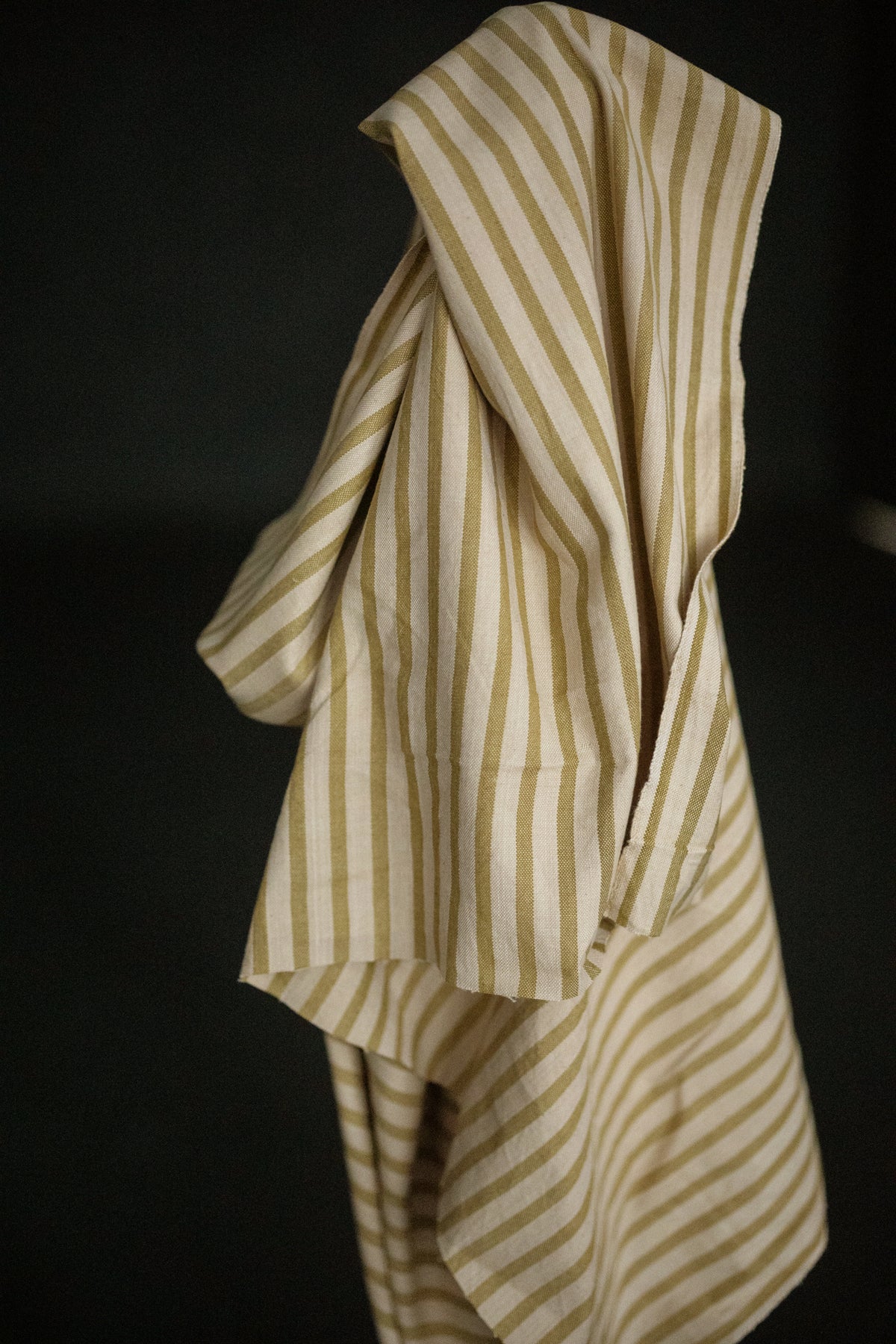 Handwoven Cotton Stripe - Verbena Lemon