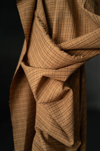 Organic Cotton/Linen - Sumac Check