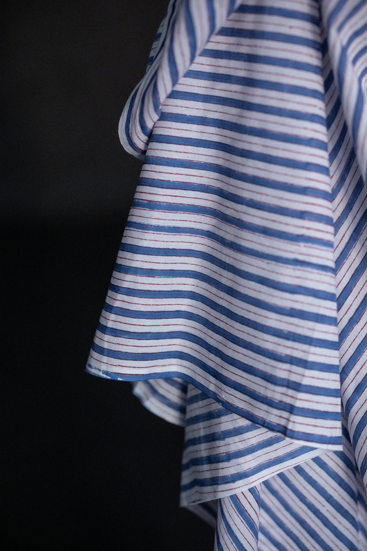 Indian Block Print Cotton - Benjamin Stripe