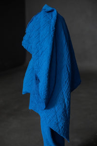 blue jacquard fabric