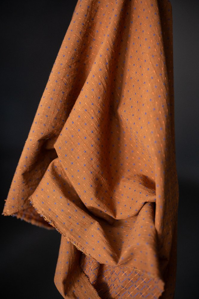 Indian Cotton Cross Stitch - Rust Bobbette