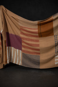 Handwoven Cotton Check - Patchwork Brown