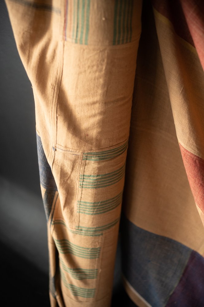 Handwoven Cotton Check - Patchwork Brown