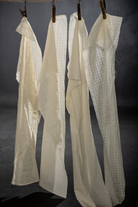 Natural Indian Cotton - Chequered Stripe