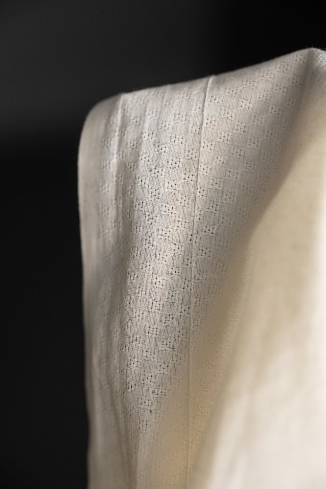 Natural Indian Cotton - Cross Hatch