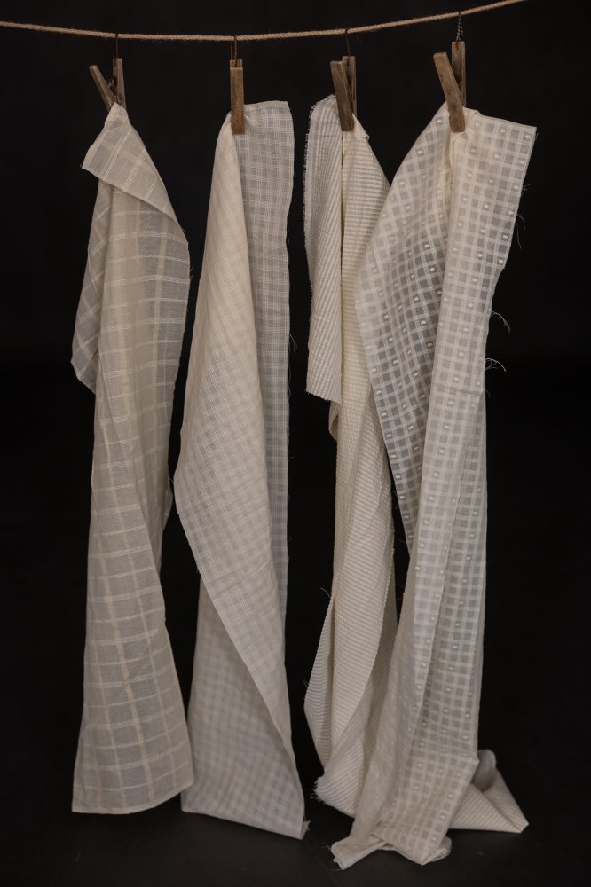 Natural Indian Cotton - Diamond Check