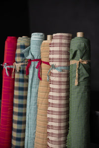 Handwoven Cotton Check - Evergreen