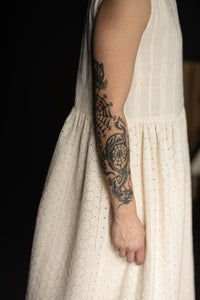 Broderie Anglaise Indian Cotton - Ecru Eyelet