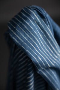 Ajrakh Organic Hand Block Print Cotton - Furrow Stripe