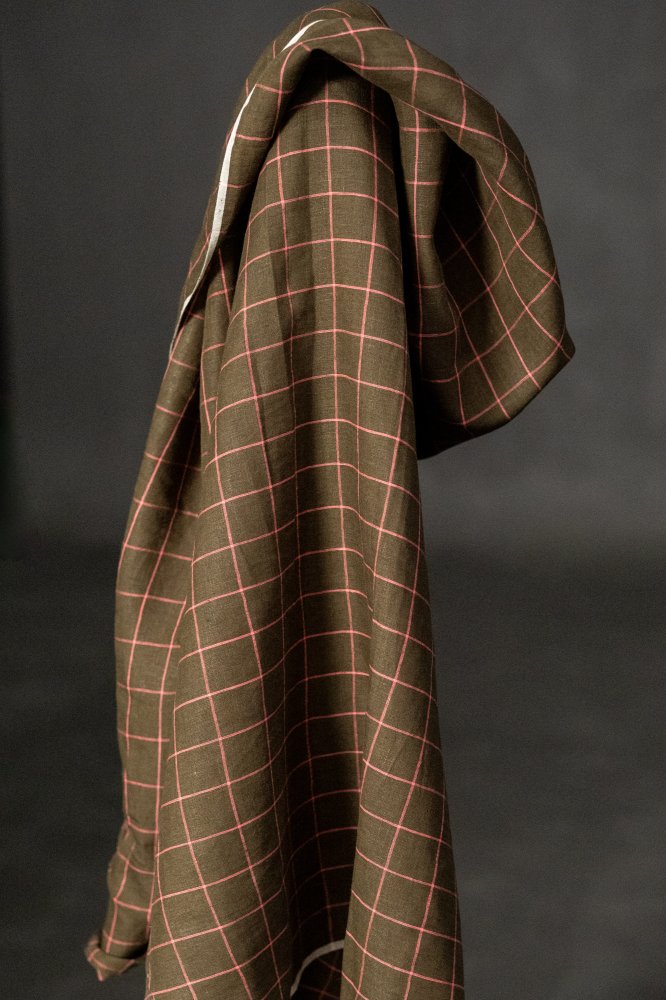 Handwoven Linen Check - Harper