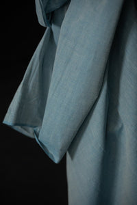 blue handwoven indian cotton fabric