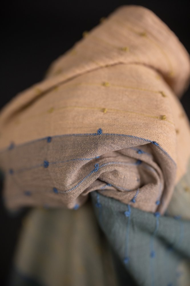 loopy handwoven check fabric