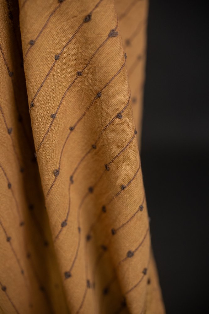 brown handwoven loopy fabric