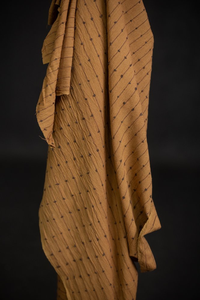 brown handwoven loopy fabric