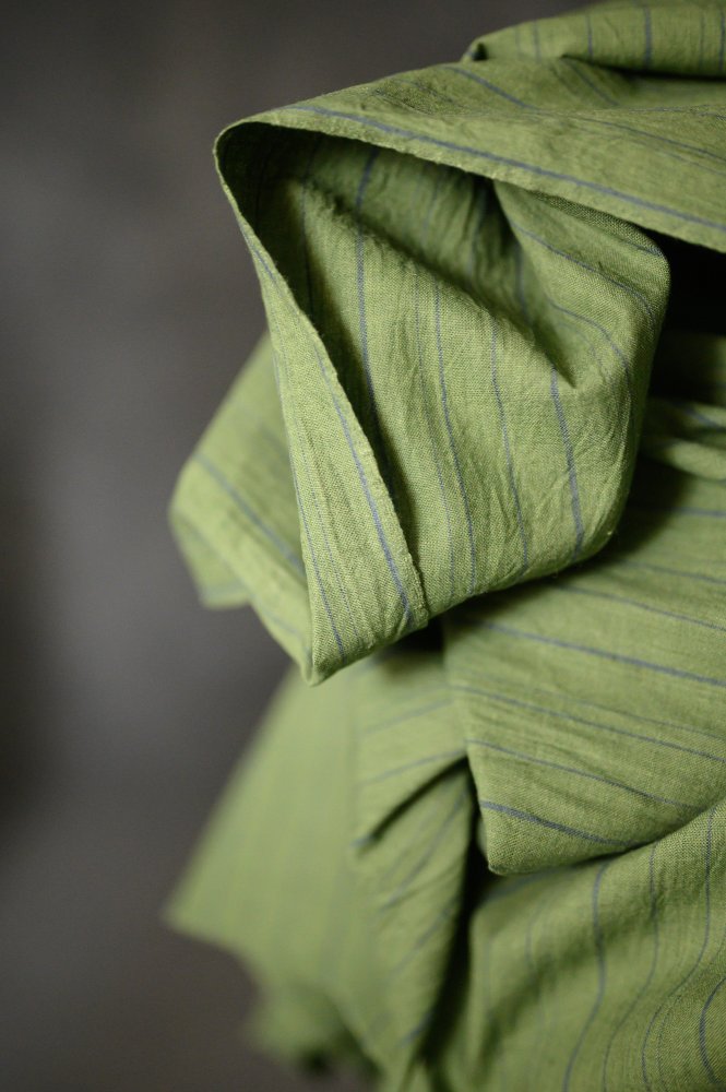 Handwoven Cotton Stripe - Samphire