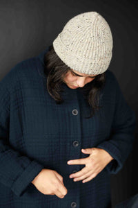 Quilted Jacquard Cotton - Soft Stitch Navy