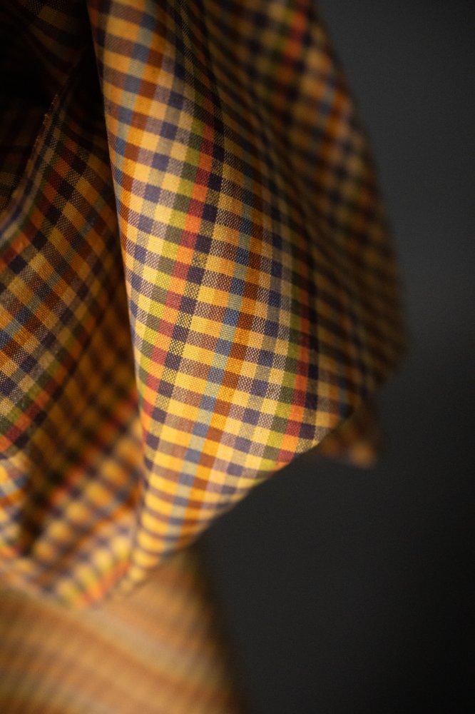 Handwoven Cotton Check - Sundown