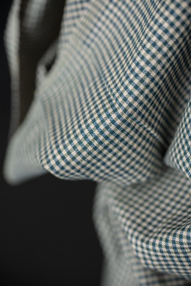 Remnant (Handwoven Cotton Check Terra Mini Gingham)