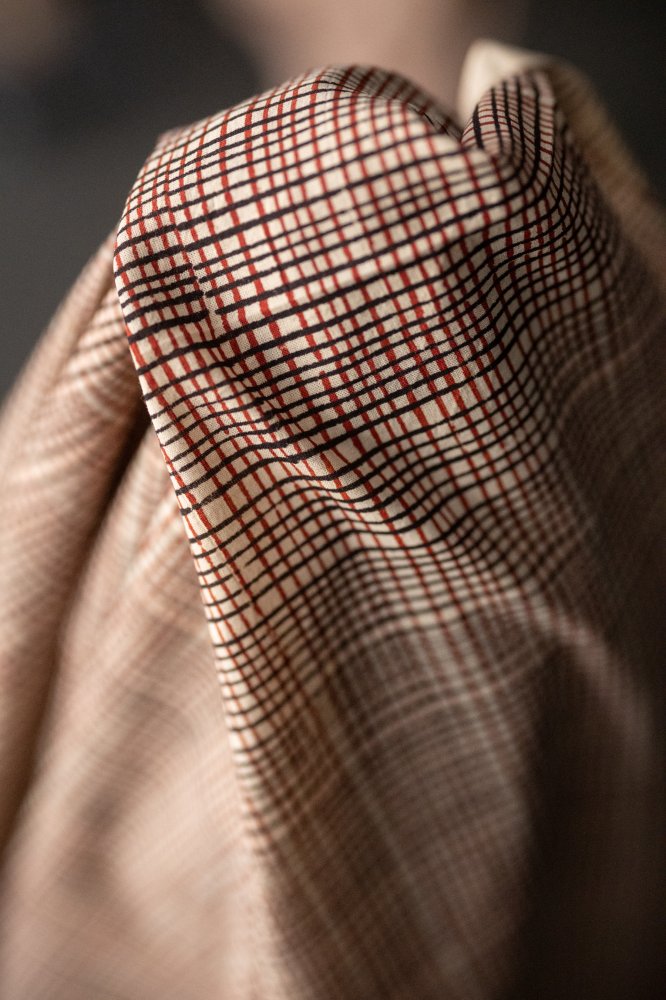 red block print fabric