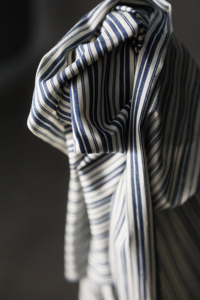 Handwoven Cotton Stripe - Riley Indigo