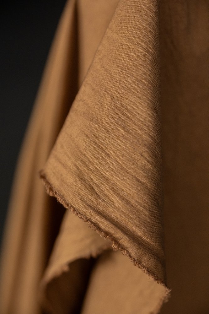 tan hemp cotton japanese fabric