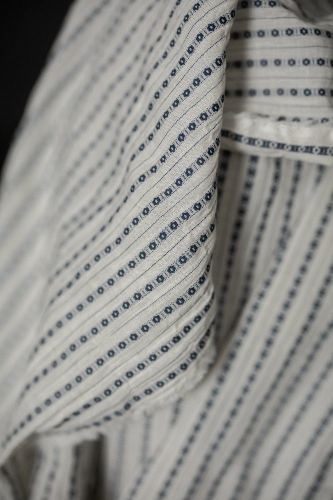 navy white floral embroidered cotton