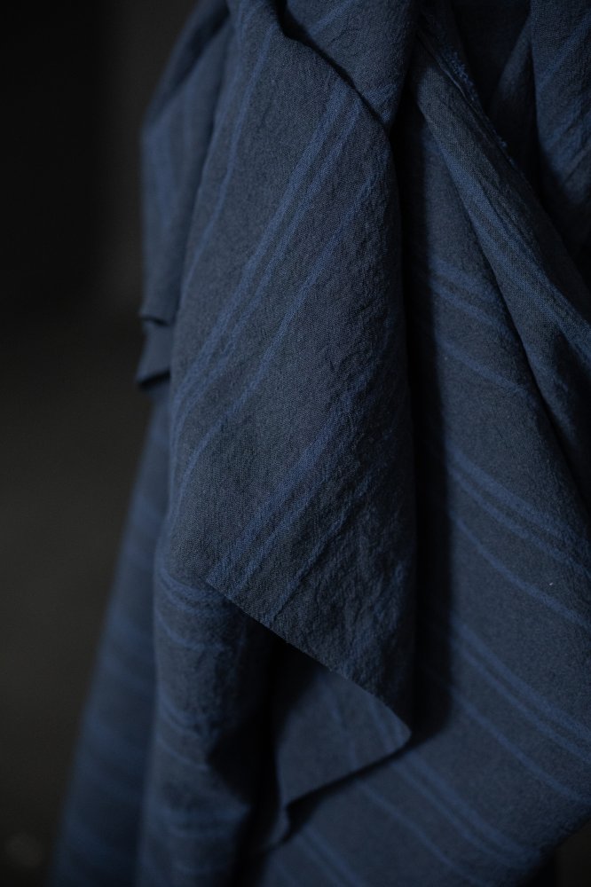 navy stripy japanese fabric