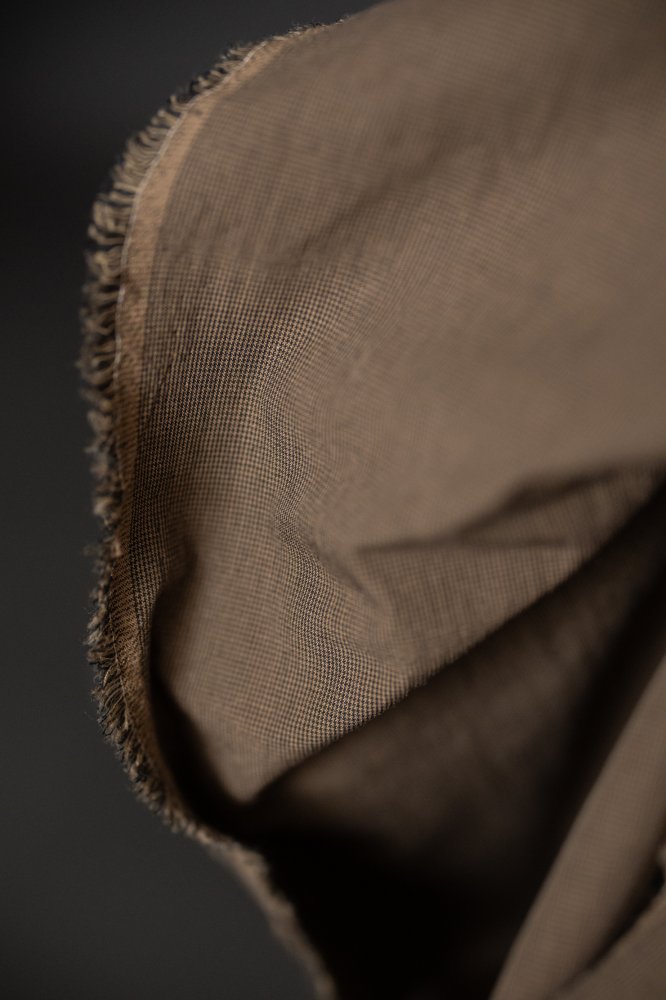 brown puppytooth poplin fabric