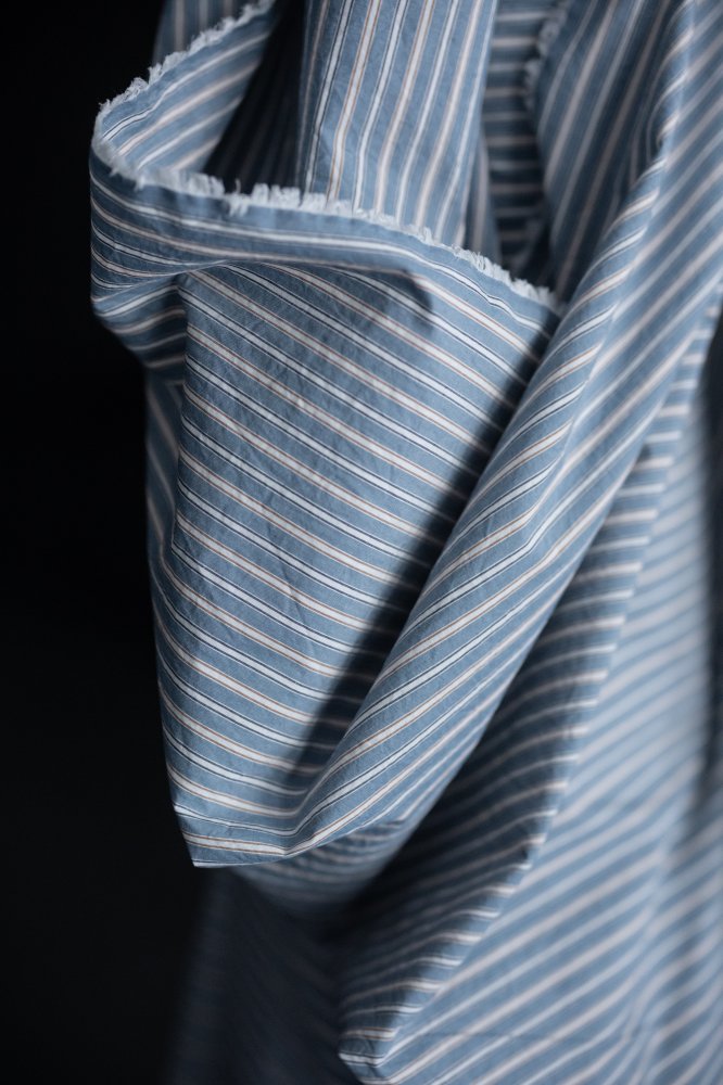 Japanese Organic Cotton - Heron Stripe