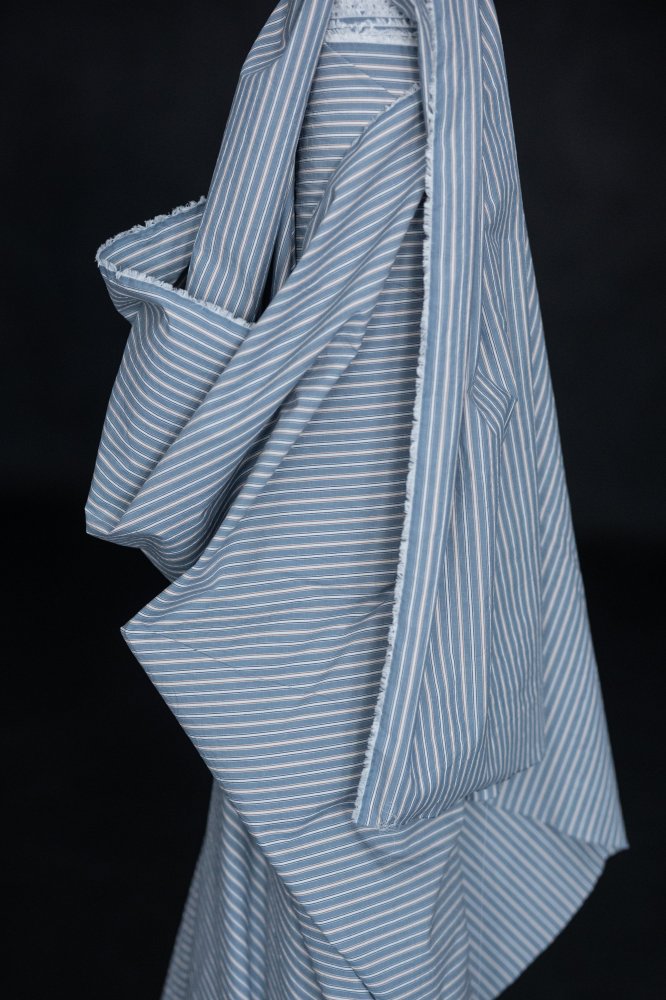 Japanese Organic Cotton - Heron Stripe