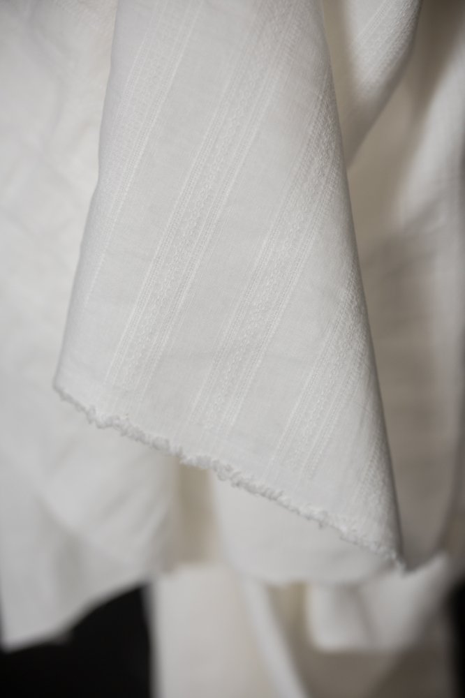 white stripe fabric 