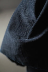 navy grid japanese corduroy fabric