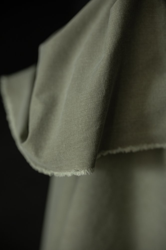green washed cotton canvas fabric