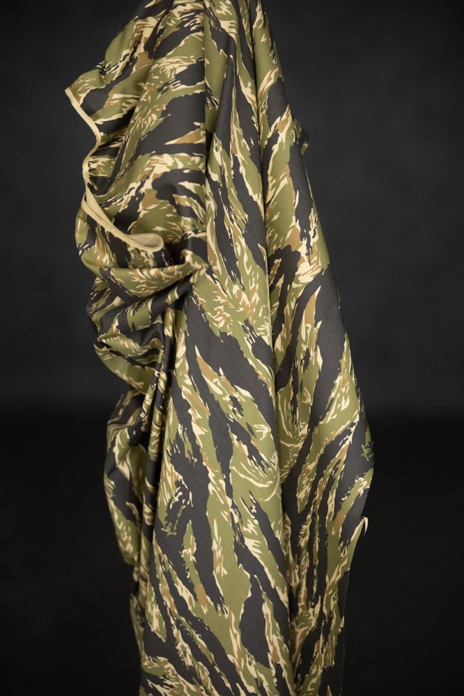 Japanese Cotton Canvas - Tiger Stripe Camouflage