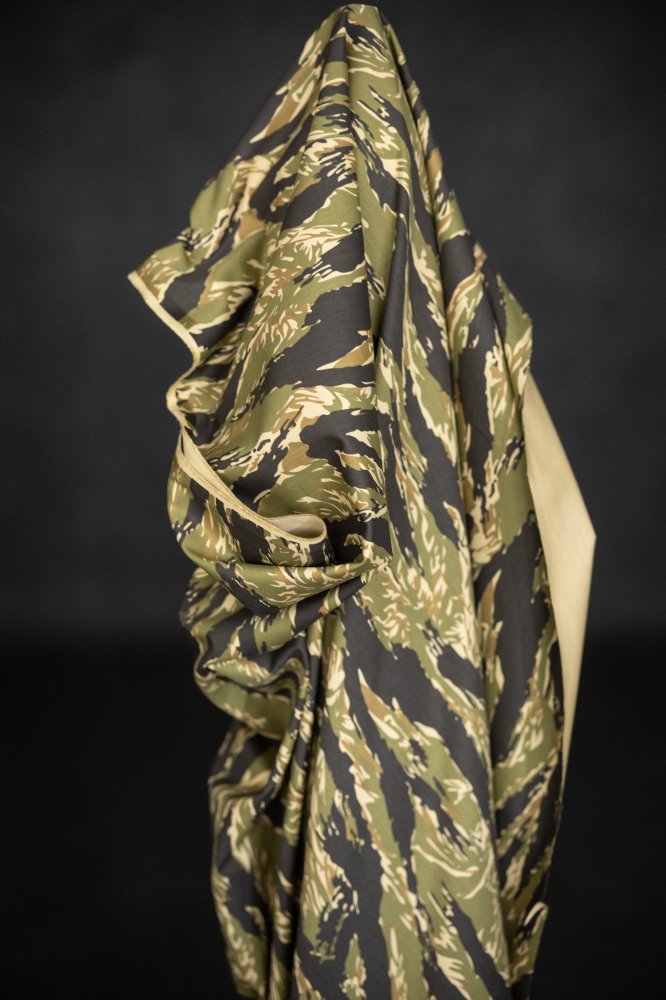 Japanese Cotton Canvas - Tiger Stripe Camouflage