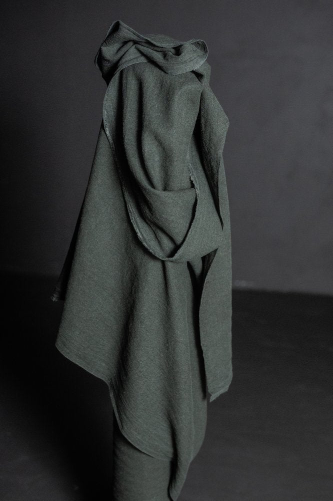 Japanese Brushed Linen/Wool - Cypress