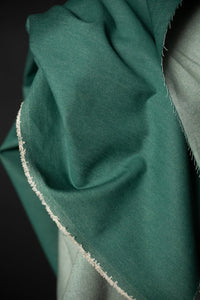 emerald green denim fabric