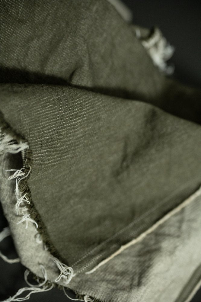 green 10oz cotton denim