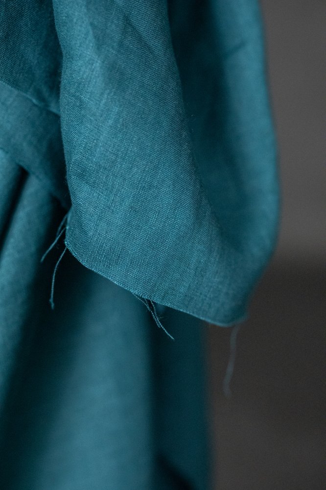 turquoise linen fabric 