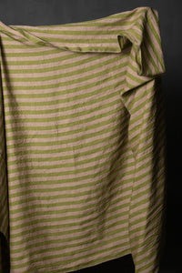 green stripe linen fabric