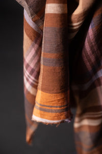 European Laundered Linen Check - Chatou Rust