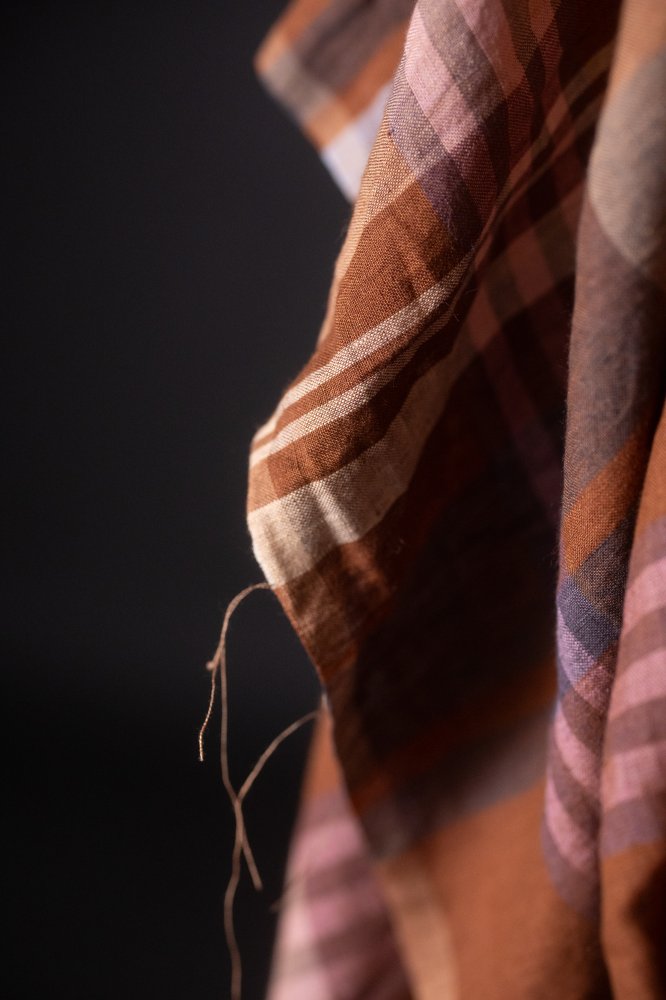 European Laundered Linen Check - Chatou Rust