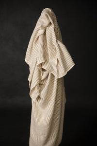 neutral stripe extra wide linen fabric