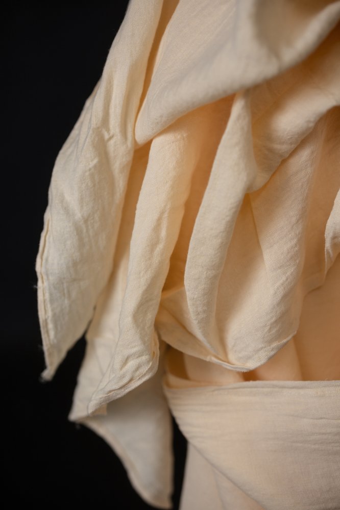 off white extra wide laundered linen fabric