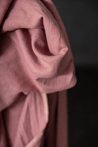 pink purple houndstooth linen