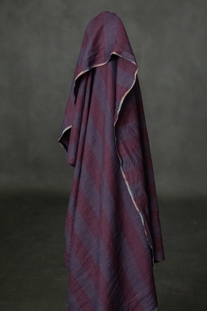 purple stripe linen fabric 